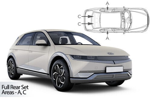 Häikäisysuojasarja Hyundai Ioniq, 5 ovinen (2021➟), Car Shades