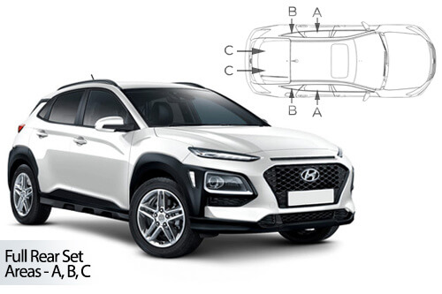 Häikäisysuojasarja Hyundai Kona, 5 ovinen (2017➟), Car Shades