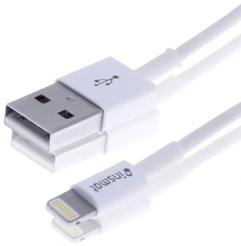 USB-A / Lightning kaapeli, 2 m, Insmat