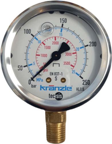 Kränzle Painemittari Haponkestävä, läpim.  63 mm, 0-250