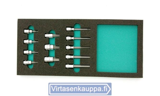 Hylsyt, kuusiokolo 3/8", Kamasa-Tools