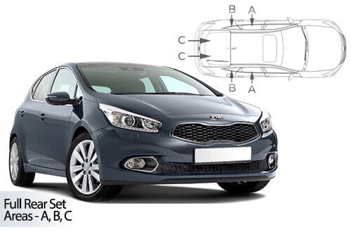 Häikäisysuojasarja Kia Ceed, 5 ovinen (2012-2018), Car Shades