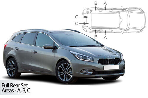 Häikäisysuojasarja Kia Ceed, Farmari (2012-2018), Car Shades