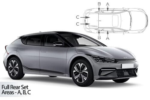 Häikäisysuojasarja Kia EV6, 5 ovinen (2021➟), Car Shades