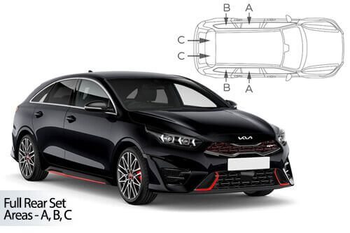 Häikäisysuojasarja Kia ProCeed, 5 ovinen (2018➟), Car Shades