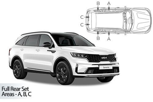 Häikäisysuojasarja Kia Sorento 5-ovinen (2021➟), Car Shades