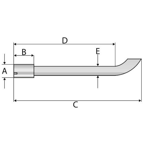 Äänenvaimentimen putki kromattu 63,5mm 1067MM