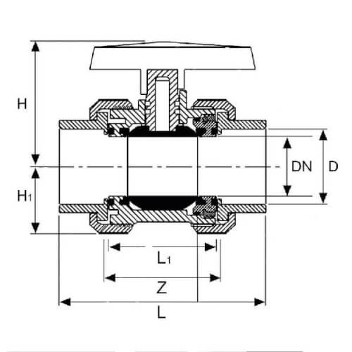 Pallohana PVC liimattava 32 mm, GoPart