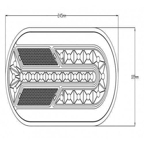 LED-takavalo ovaali 12/24 V, JOL