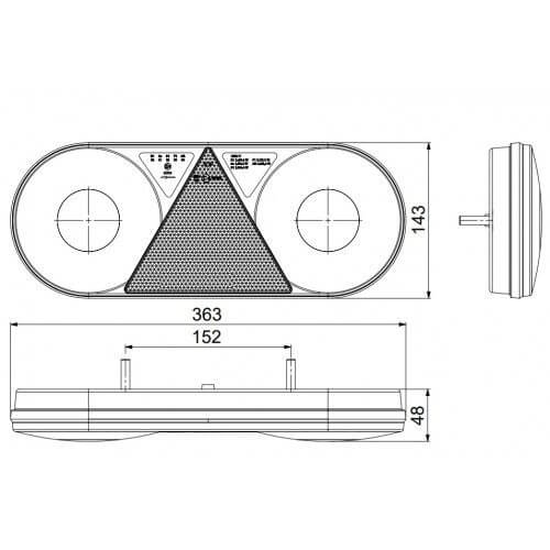 LED-takavalo oikea 12/24 V, JOL