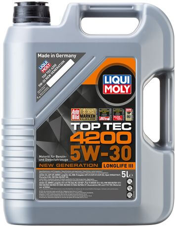 Moottoriöljy Top Tec 4200 5W-30, 5 l, Liqui Moly