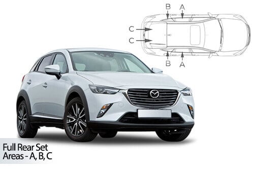 Häikäisysuojasarja Mazda CX3, 5 ovinen (2015➟), Car Shades