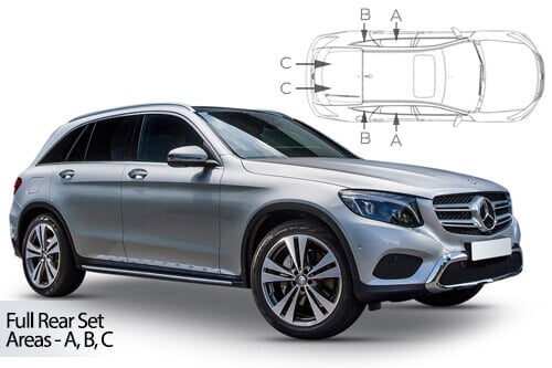 H&auml;ik&auml;isysuojasarja Mercedes-Benz GLC X253, 5 ovinen (2015➟), Car Shades
