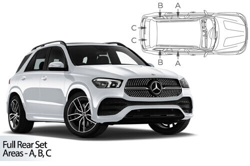 Häikäisysuojasarja Mercedes-Benz GLE W167, 5 ovinen (2019➟), Car Shades