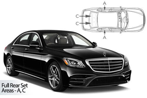 Häikäisysuojasarja Mercedes-Benz S Class LWB V222, 4 ovinen (2014-2020), Car Shades