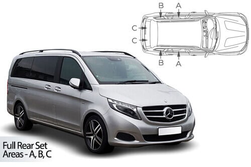 Häikäisysuojasarja Mercedes-Benz Vito SWB, 5 ovinen (2014➟), Car Shades