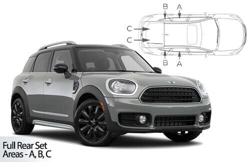 Häikäisysuojasarja Mini Countryman, 5 ovinen (2016➟), Car Shades