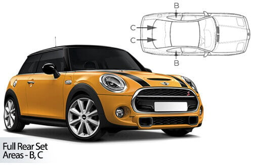 Häikäisysuojasarja Mini Hatch, 3 ovinen (2014➟), Car Shades