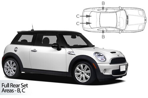 Häikäisysuojasarja Mini Mini, 3 ovinen (2007-2014), Car Shades