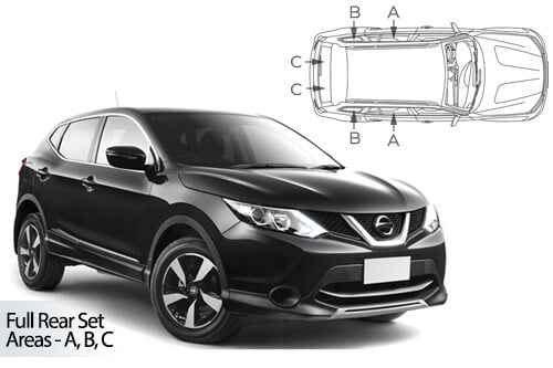 Häikäisysuojasarja Nissan Qashqai, 5 ovinen (2013-2018), Car Shades