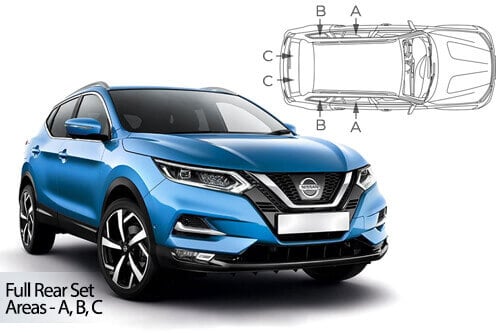 Häikäisysuojasarja Nissan Qashqai, 5 ovinen (2018-2021), Car Shades