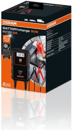 Akkulaturi 906 6/12 V, 6 A, Osram