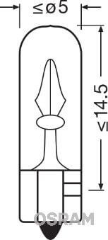 Autolamppu 12V 1,2W, Osram