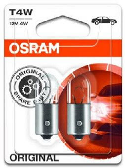 Polttimopari T4W, 12 V, Osram