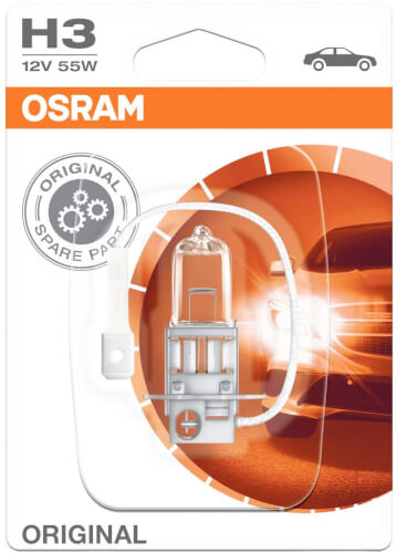 Autolamppu H3, 12V/55 W, Osram