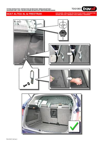 Koiraverkko autoon - Seat Altea XL (2006➟) / Seat Freetrack (2007-2014), Travall