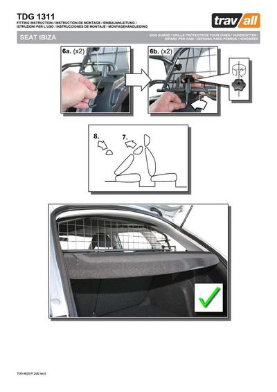 Koiraverkko autoon - Seat Ibiza ST (2010➟), Travall