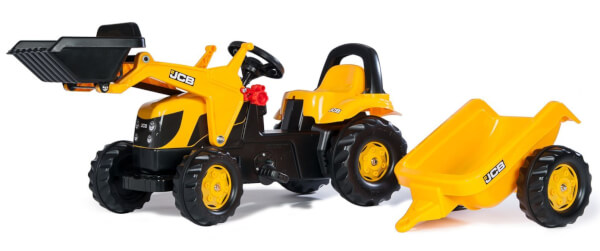 JCB -polkutraktori etukuormaajalla ja perävaunulla, Rolly Toys