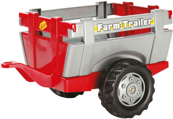 Farm Trailer -per&auml;vaunu polkutraktoriin (punainen/harmaa) - Rolly Toys