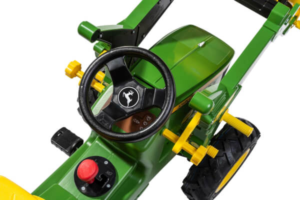 Polkutraktori etukuormaajalla ja ilmakumipy&ouml;rill&auml; John Deere 7310R, Rolly Toys