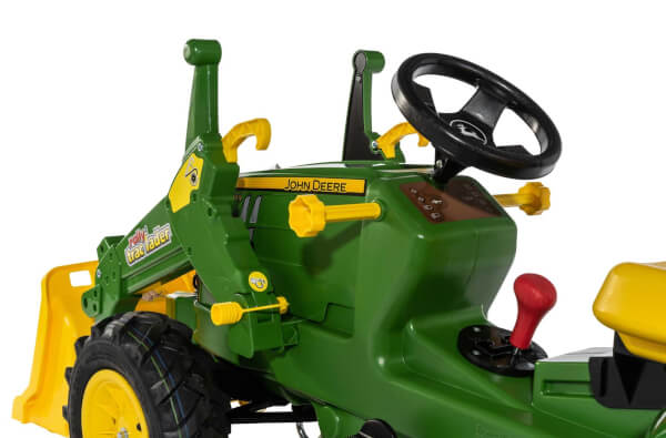 Polkutraktori etukuormaajalla ja ilmakumipy&ouml;rill&auml; John Deere 7310R, Rolly Toys