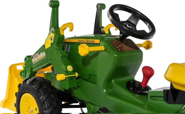 Polkutraktori etukuormaajalla ja ilmakumipy&ouml;rill&auml; John Deere 7310R, Rolly Toys