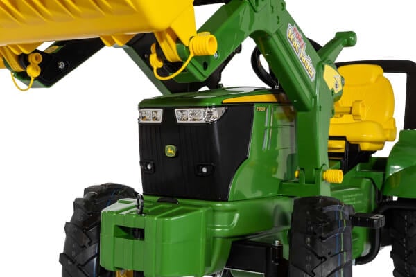 Polkutraktori etukuormaajalla ja ilmakumipy&ouml;rill&auml; John Deere 7310R, Rolly Toys