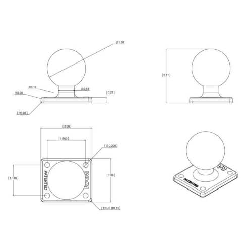 Tasokiinnike RAM-347U, C-sarja, Ram Mounts