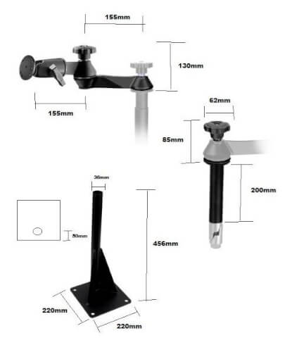 Lattiakiinnitysteline läppärille RAM-VBD-122-SW1, Ram Mounts