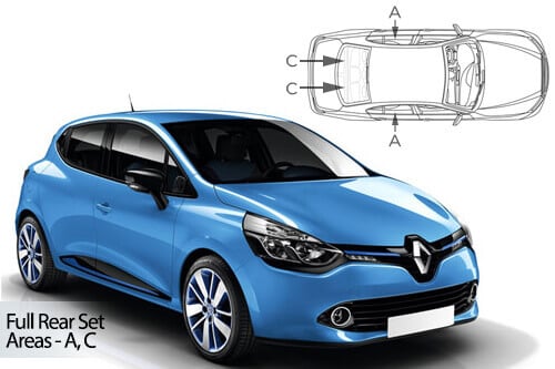 H&auml;ik&auml;isysuojasarja Renault Clio MKIV, 5 ovinen (2013-2019), Car Shades