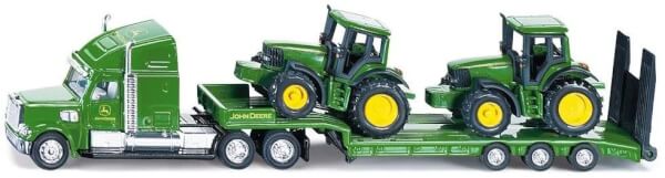 Pienoismalli kuorma-auto sekä kaksi John Deere -traktoria 1:87, Siku