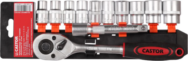Hylsysarja 1/2" (12 osaa), Castor