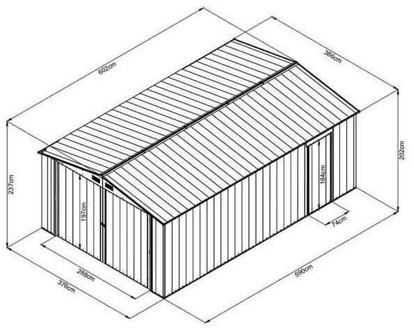 Autotalli professional 23 m², Sunor