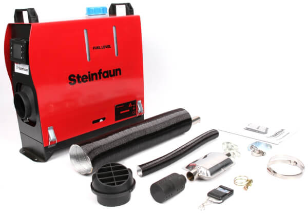Polttoainek&auml;ytt&ouml;inen pienl&auml;mmitin 8 kW, 12 V, Steinfaun