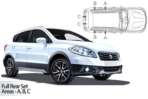 Häikäisysuojasarja Suzuki S-Cross, 5 ovinen (2013➟), Car Shades