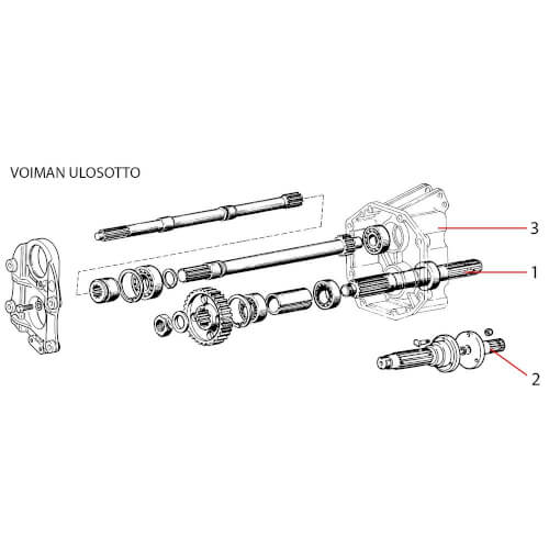 Voimanulosoton akseli 13/4 laipalla Fiat 5158578