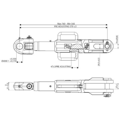 Nostovarsi Valtra 560-760 M36X3 37100620