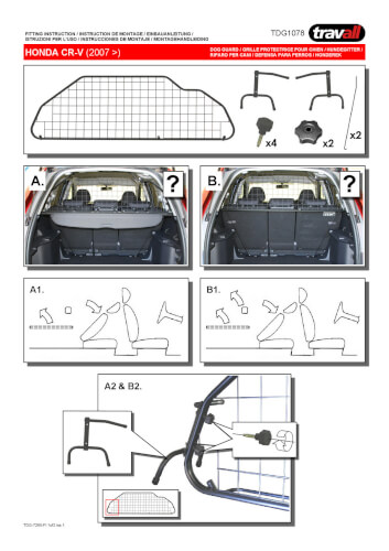 Koiraverkko autoon - Honda CR-V (2006-2011), Travall