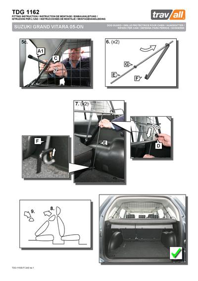Koiraverkko autoon - Suzuki Grand Vitara, Travall
