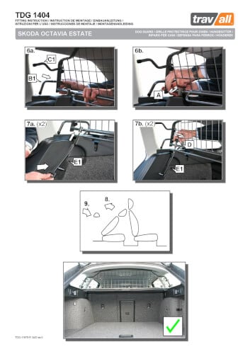 Koiraverkko autoon - Skoda Octavia Combi (2012-2020), Travall